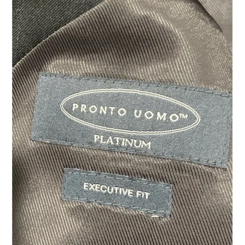 Pronto Uomo Platinum Executive Fit 50 Short Black Wool Sport Coat Blazer